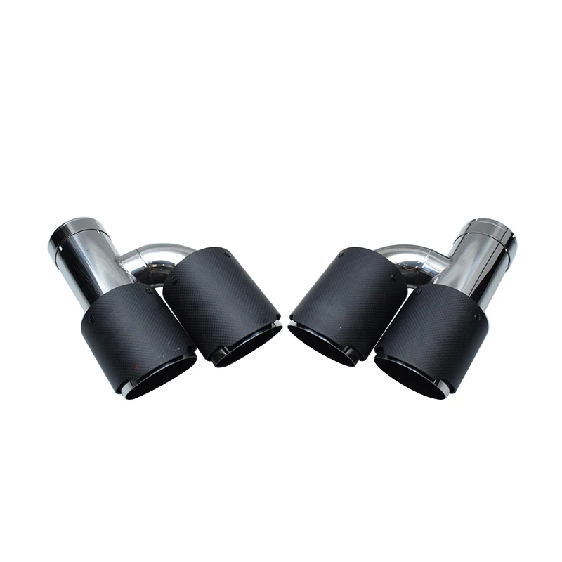 Quad Roestvrijstalen Auto Uitlaatpijp Voor Audi A3 A4 A5 A6 A7 A8 Up S3 S4 S5 S6 S7 S8 Sq3 Sq5 Ontwerp Uitlaat Tip 60Mm Uitlaat