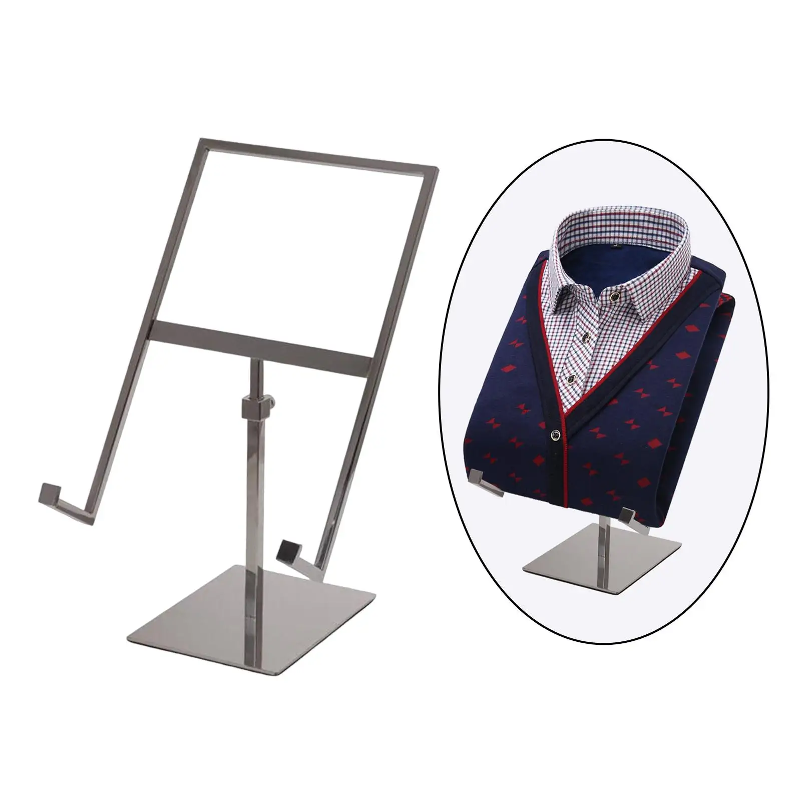 

T Shirt Display Rack Showcase Adjustable Clothes Display Holder for Garment Store