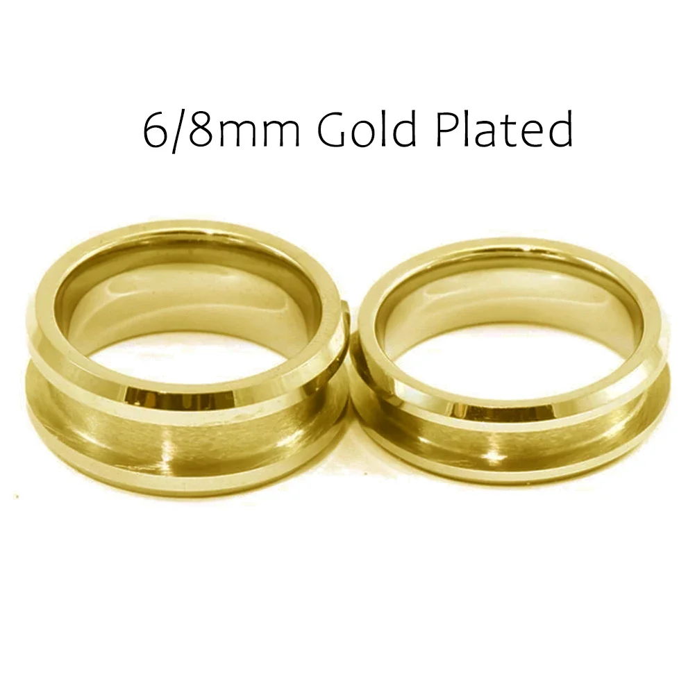 Groothandel Tungsten Blank Ringen Voor Inlay Kanaal Gepolijst Glanzend Afgeschuinde Randen Tungsten Ring Core