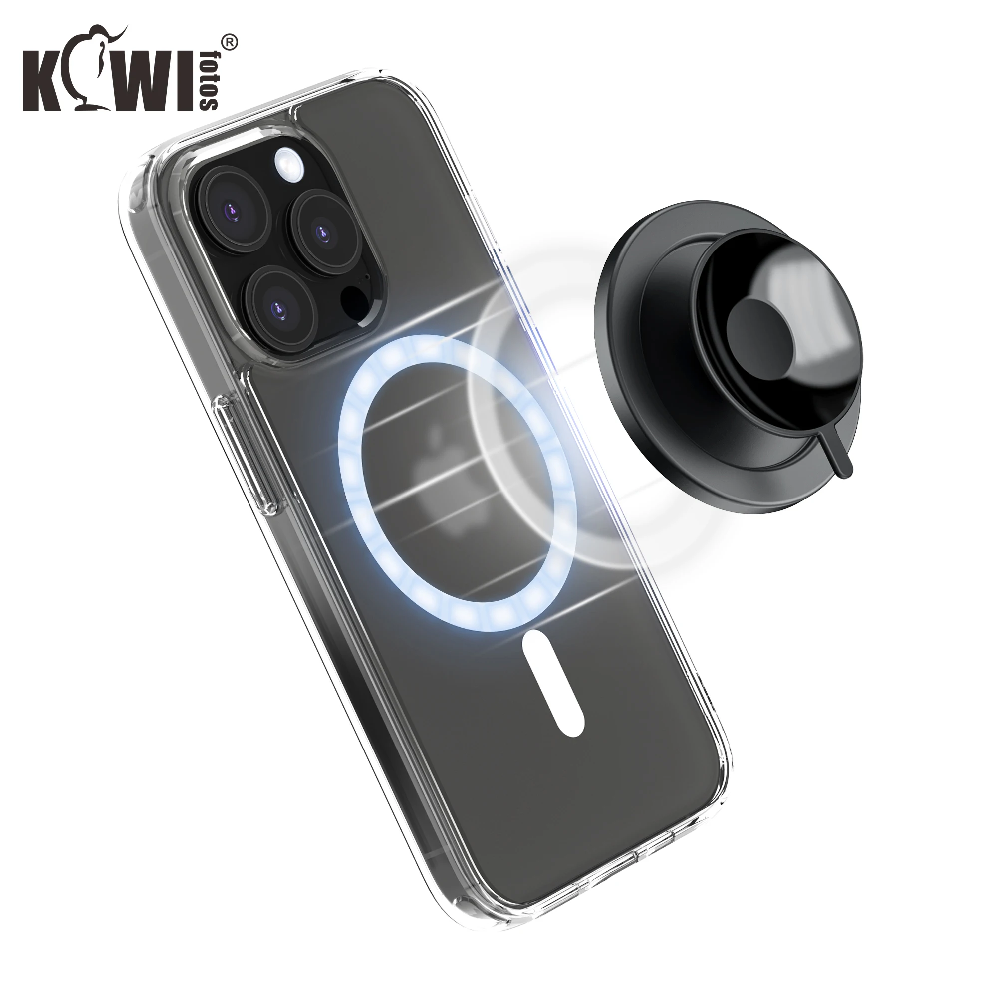 Magnetic Suction Cup Phone Mount Phone Grip Stand Holder for MagSafe Hands-Free Mirror Shower Phone Holder Fit iPhone 15 Pro Max