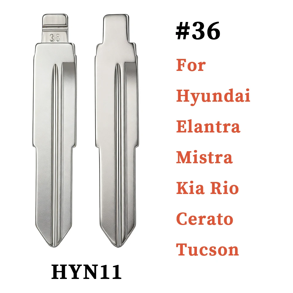 

Запасной необработанный заготовочный ключ-лезвие KD VVDI JMD, универсальный корпус выкидного ключа-пульта # 36 HYN11 для Hyundai Mistra, Kia Rio, Cerato, Tucson