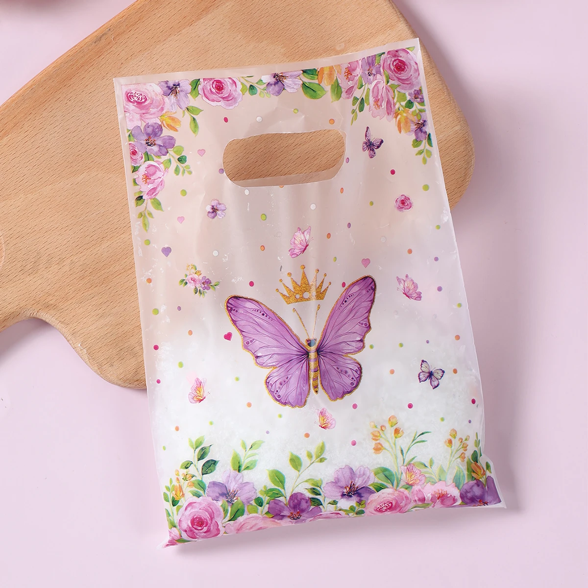 Transparent Butterfly Gift Packing Hand Bags Candy Bags Birthday Party Decor Kid Baby Shower Wedding Party Supplies Treat Bag