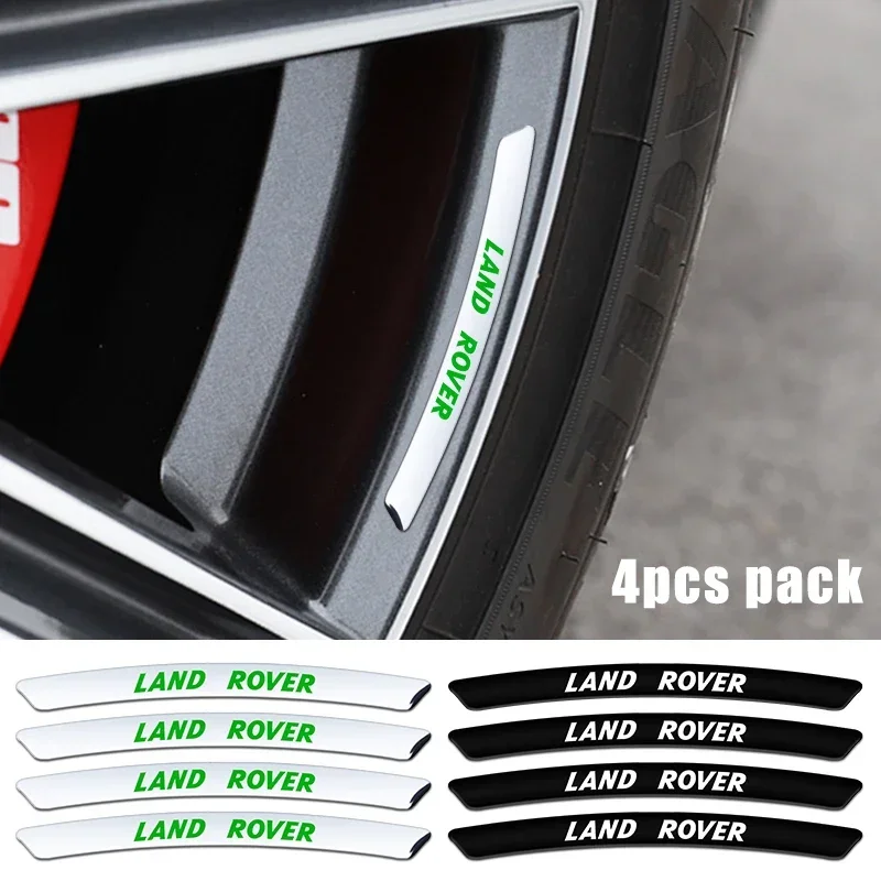 

4Pcs Car Styling Wheel Sticker Auto Tire Hub Rim Decorative Decals Accessories For Land Rover Ranger Autobiography Freelander SE