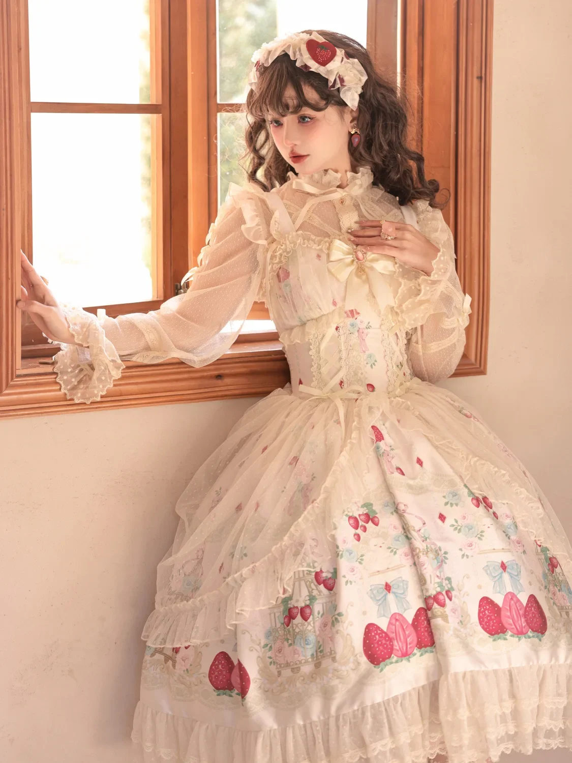 [Rose Berry Garden]~Sugar Girl~Design Sweet Lolita Dress JSK Strap Dress Spring/Summer