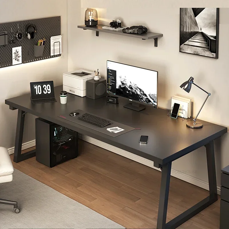 Computer Desks Desktop Double E-sports Gaming Desk Home Student Black Study Table Simple Workbench Escritorio Office Furniture