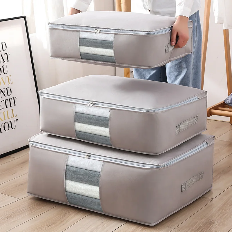 Extra Large Foldable Storage Bags for Clothes And Comforters Moving And Packing Solution with Carry Handles Organizer