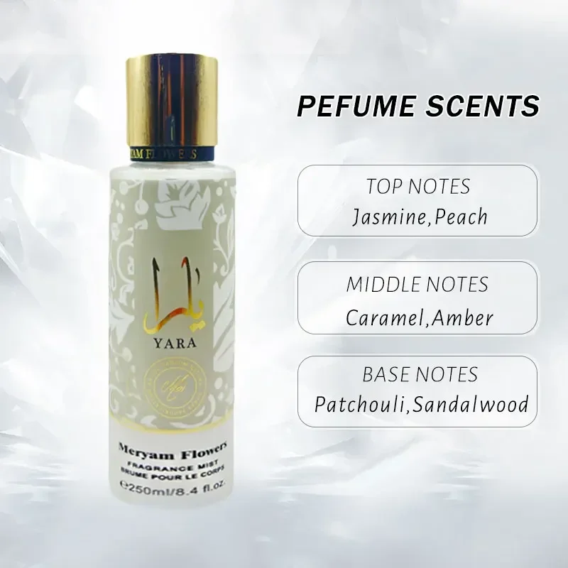 250ML yara Women Perfume Womens Mini perfumes Arabes Originales Pheromones Long Lasting Cheap Feromonas High Quality Body Mist