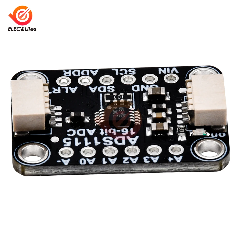ADS1115 16 بت I2C وحدة الدقة ADC 4 قناة مجلس التنمية برو كسب مكبر للصوت 2.0 فولت إلى 5.5 فولت ل اردوينو التوت فطيرة