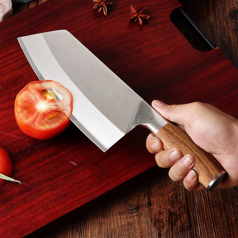 Chef Knife Japanese Damascus Style Kitchen Cleaver Chopping Meat Stainless Steel Professional Kitchen Knives with Wood Handle