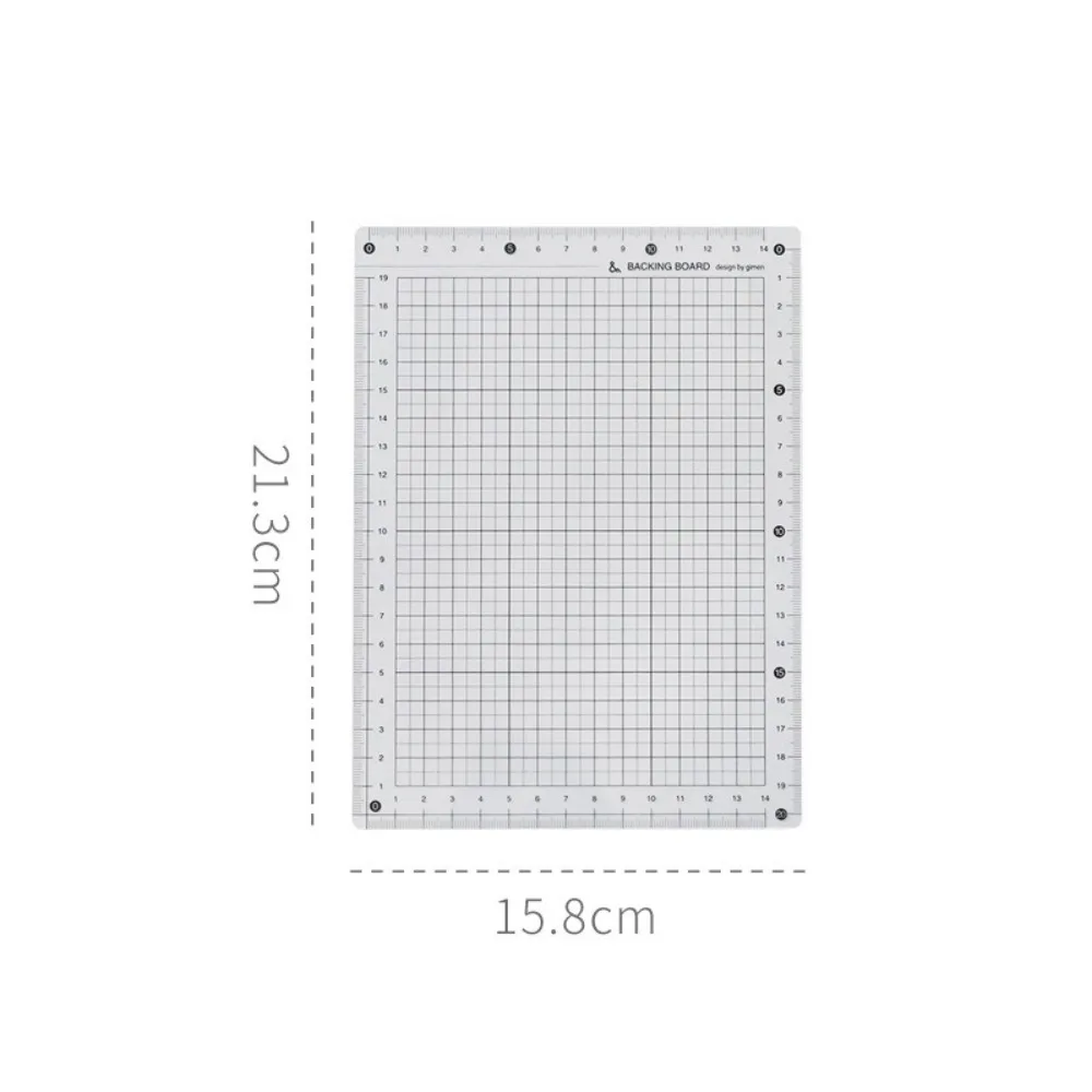 New A4/B5/A5 Learning Pad Non Slip Plastic Grid Scale Ruler Transparent Writing Board Test Stationery