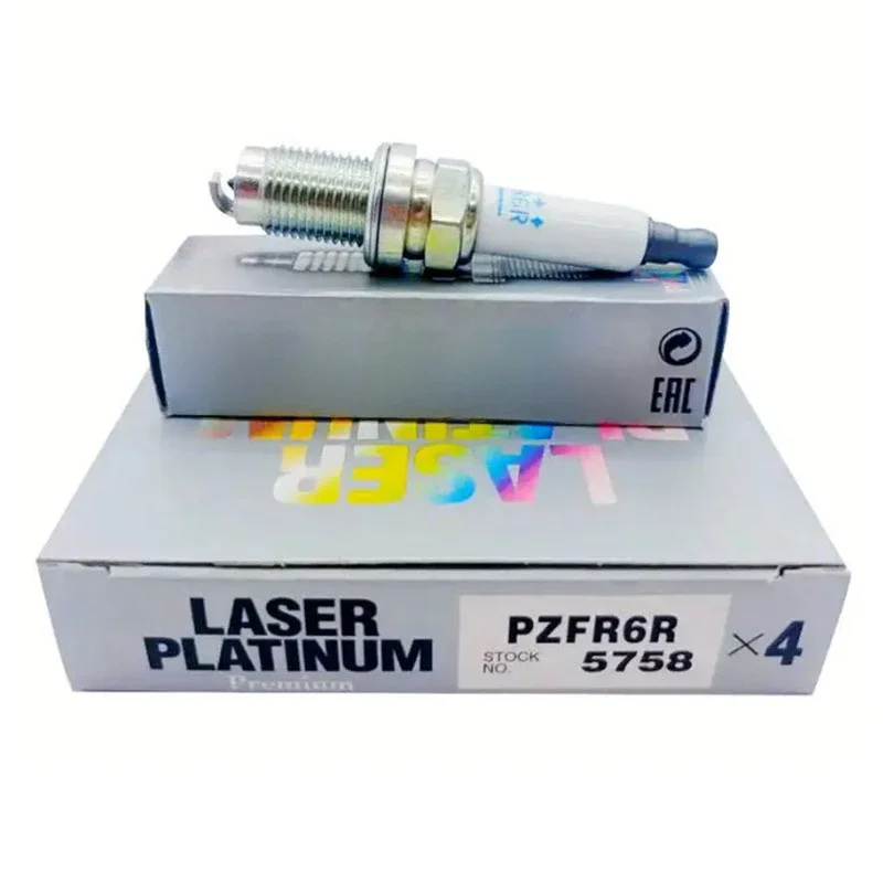 4/6pcs LASER PLATINUM Spark Plugs PZFR6R 5758 For VW Golf MK5 MK6 Passat B6 B7 Tiguan Audi A1 A3 BYD