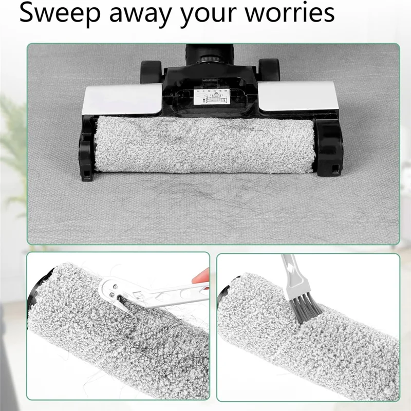 بكرات فرشاة بديلة من ABZA ومجموعات فلتر HEPA لأجزاء المكنسة الكهربائية الرطبة والجافة اللاسلكية Tineco Ifloor 3 والأرضية One S3