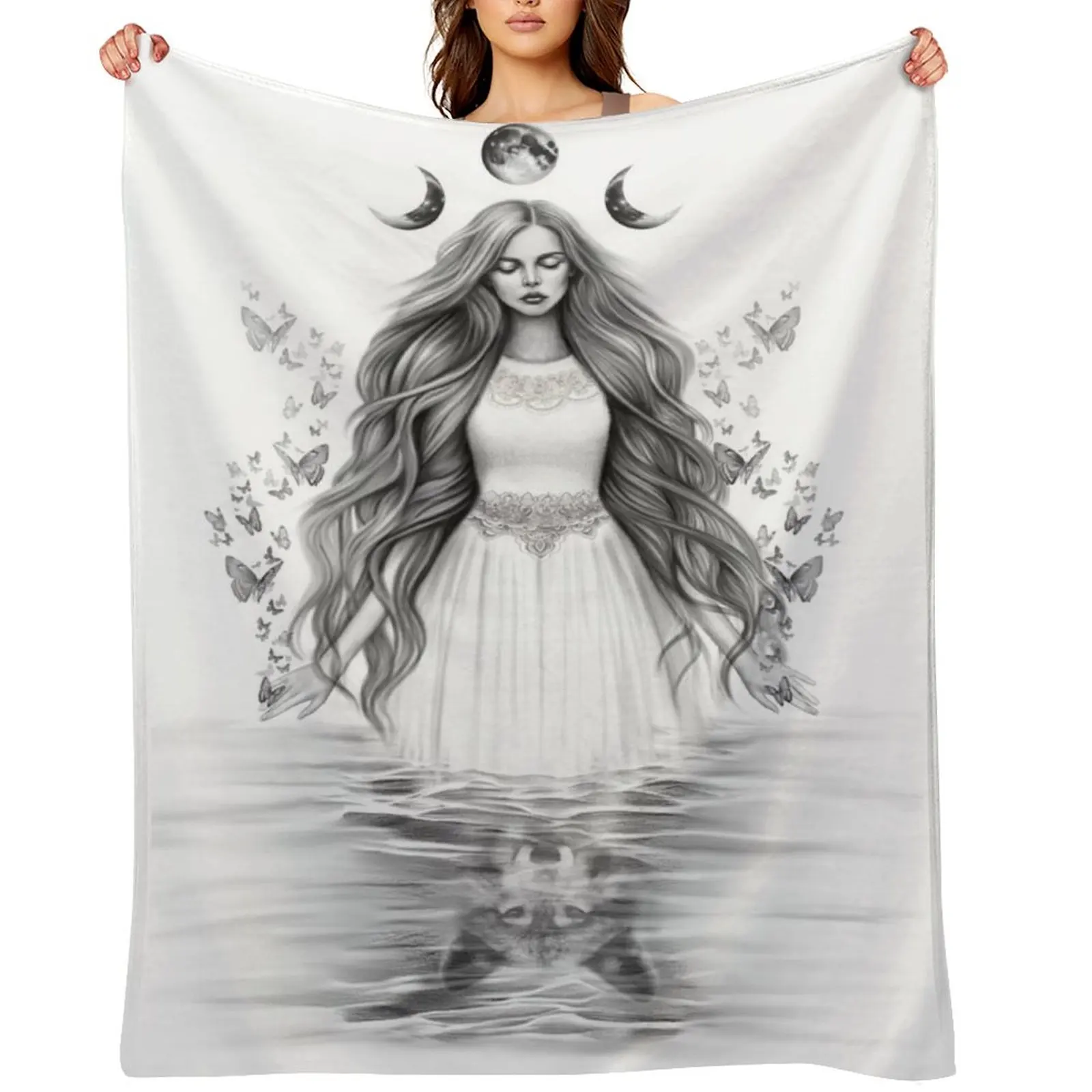 

Mirroring Throw Blanket Cute Nap Bed linens for winter Blankets