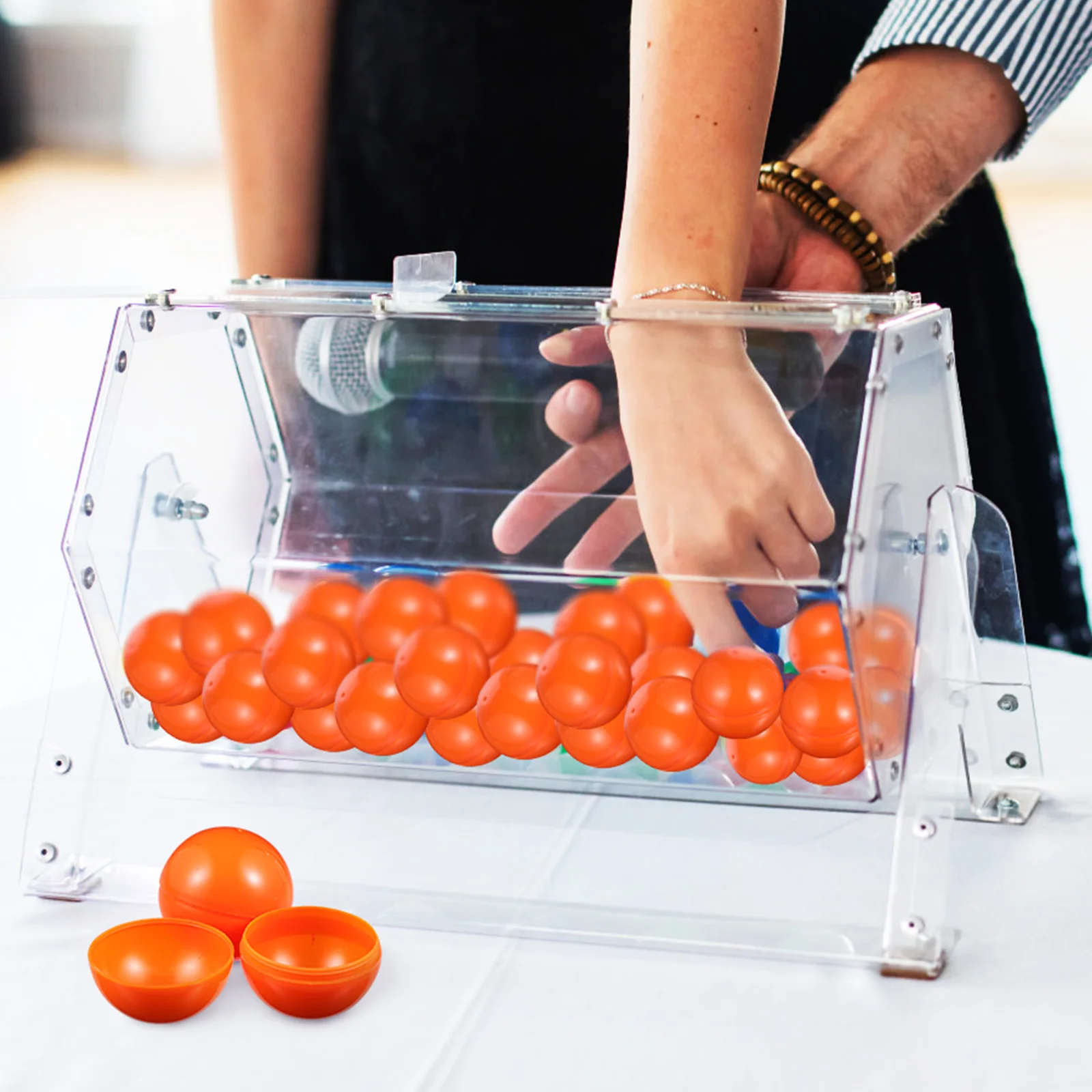 

25Pcs 4cm Plastic Lottery Balls for Raffle Drawing Party Game Filler Props Colored Picking Spheres Orange Mini Number Ball