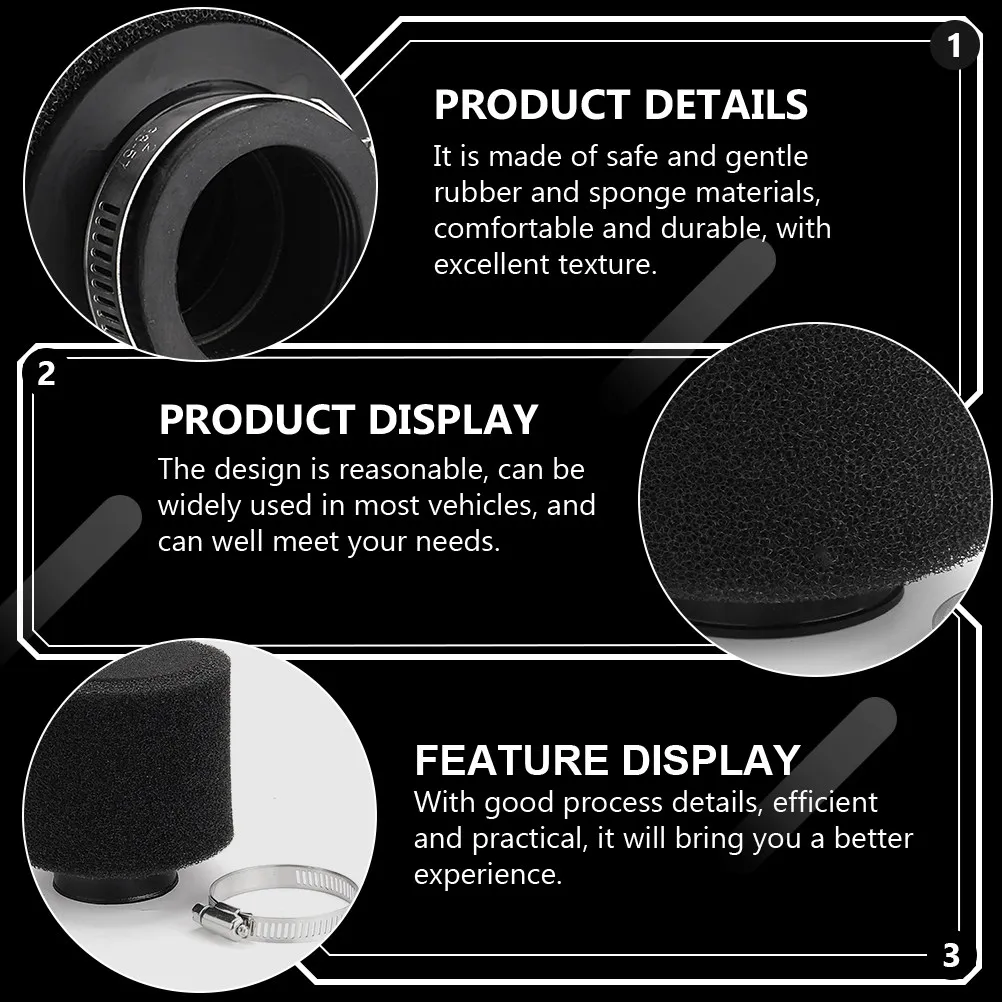 

1Pcs Universal Engine Air Filter Replacement for Vehicles Intake System Cleaning Filter Dirt Removal High Performance Rubber