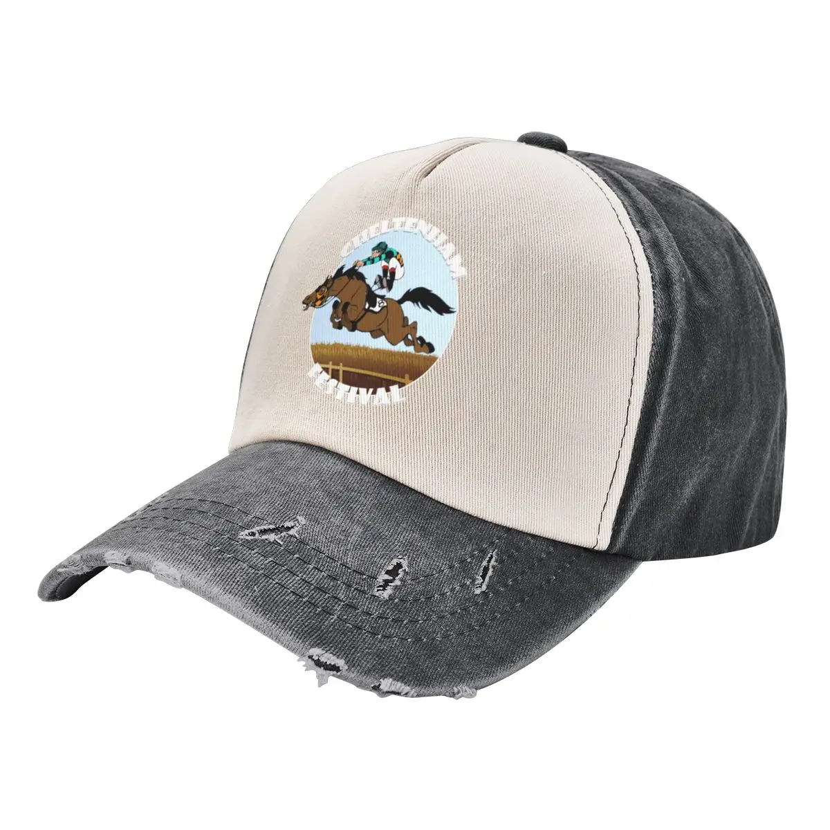 

Cheltenham Festival Jumps Racing Illustration Baseball Cap Winter hat foam party Hat Gentleman Hat Women's Beach Men's