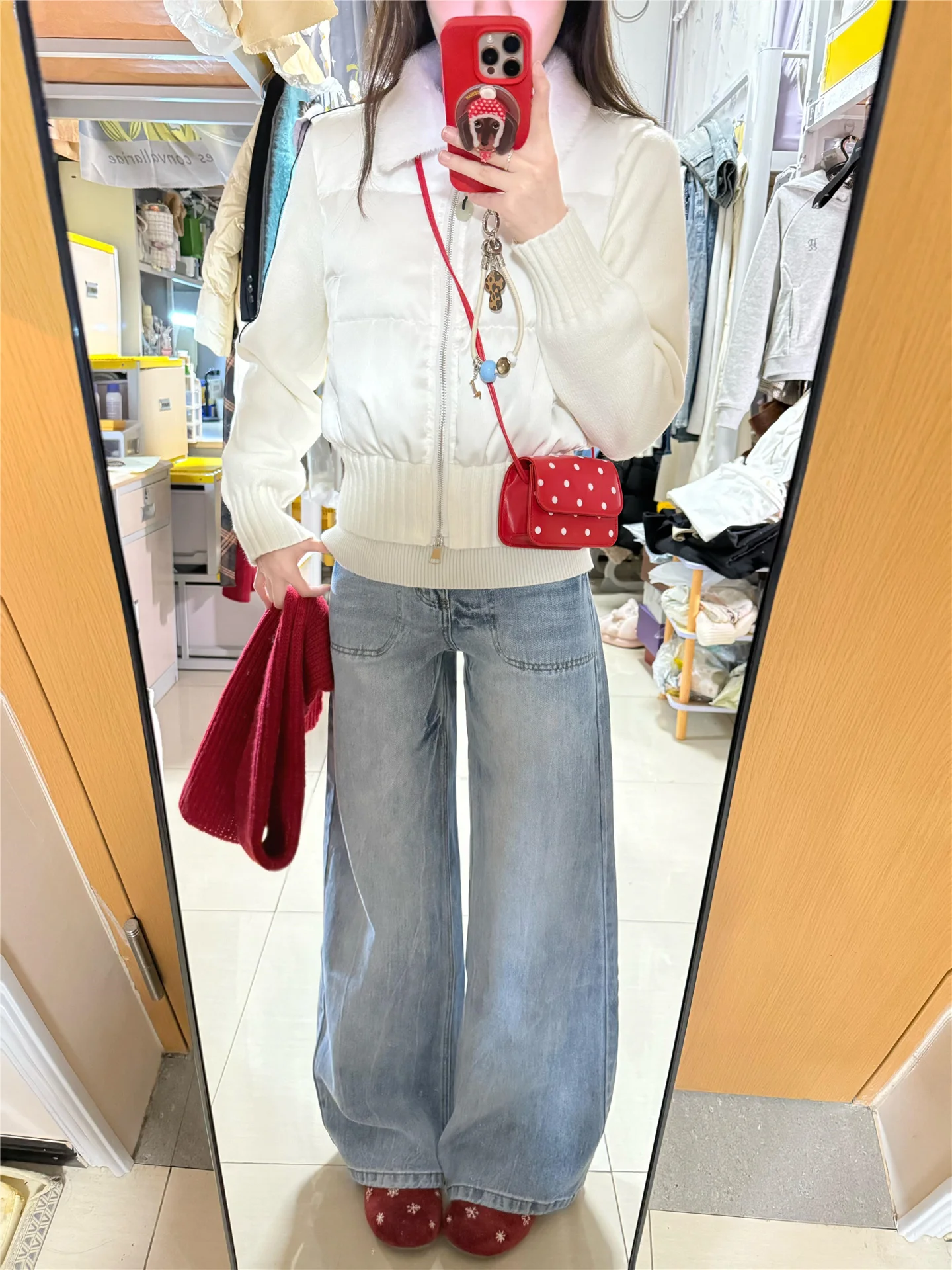 

High Waist Wide Leg Blue Jeans Women's Loose Fit Casual Spring Denim Pants Long Length Vintage Style Straight Leg Trousers