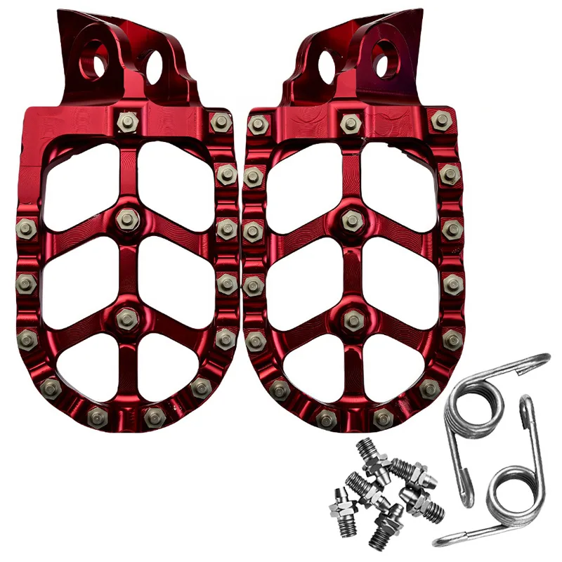 Aluminum For alloy Off-Road Motorcycle Foot Pedals for For all Dirt Bikes 15x11x9cm Gold Silver Black Blue Red