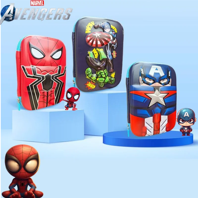 Marvel Spiderman Homem de Ferro Menino Dos Desenhos Animados Criativos Anime Grande Capacidade de Armazenamento À Prova D 'Água e Resistente a Quedas Estojo de Lápis de Papelaria