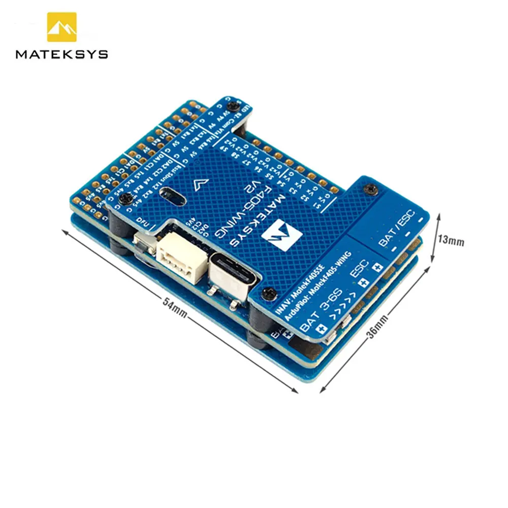 Matek MATEKSYS F405 WING V2 STM32F405RGT6 Flight Controller Built-in ICM42688P OSD SD Slot For ArduPilot / INAV Rc Toy Airplane