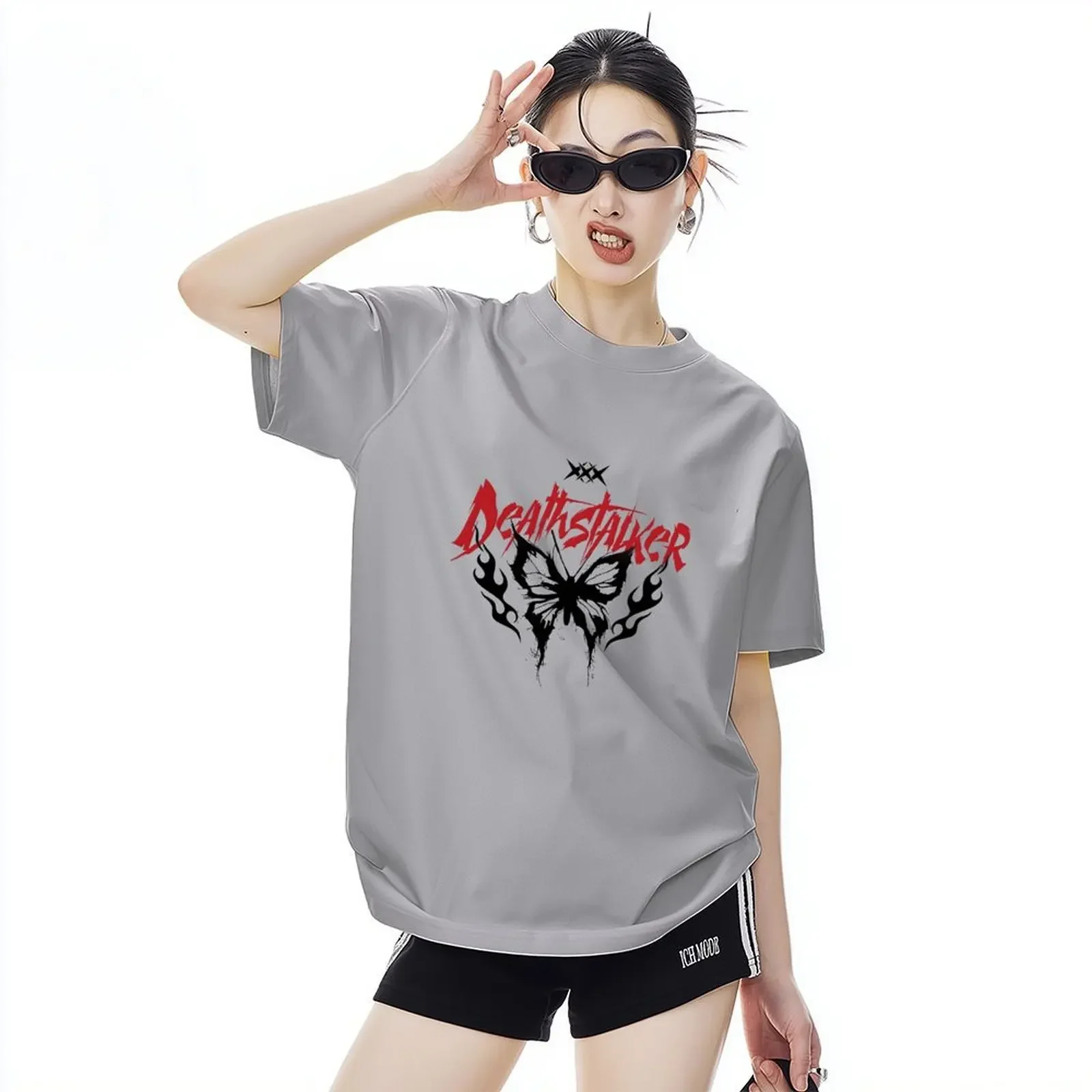 

Y2k Fashion Casual T-shirt 2025 Woman Clothes O-neck Tops Streetwear Girls Spring Summer Short Sleeve Tee Shirts Woman Clothes