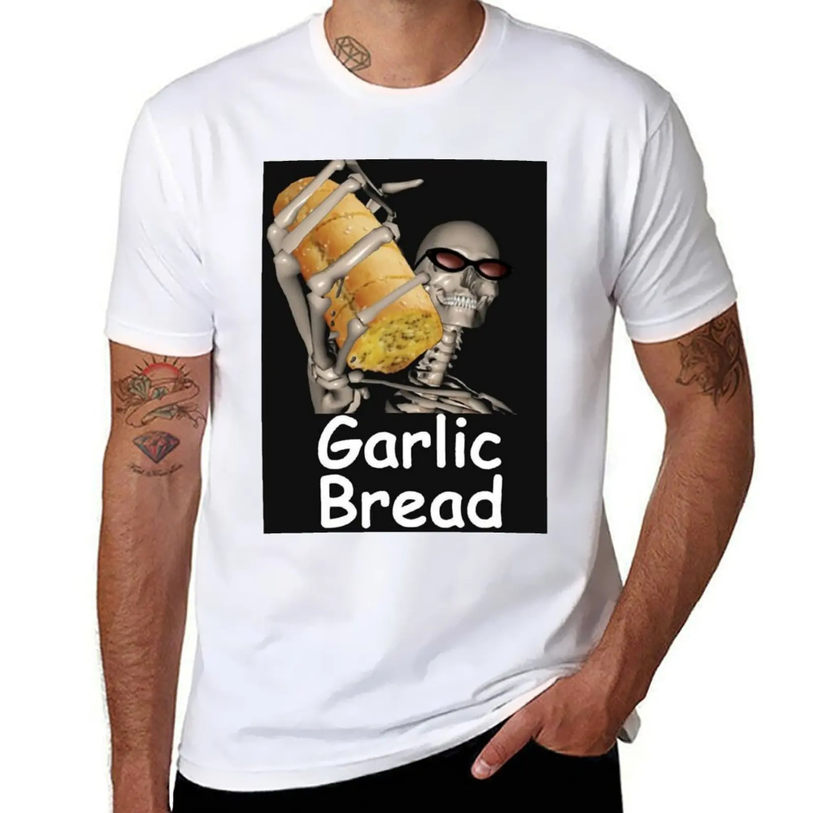 GARLIC BREAD T-Shirt t shirt man casual men t shirt cotton 100% T-Shirt