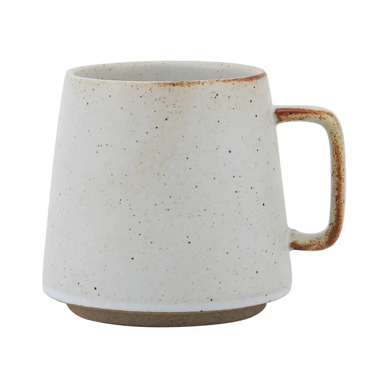 Japanese Retro Ceramic Mug, Household Cup, Creative Water and Oatmeal Cups, Couple\'s Nordic Style Coffee, Coarse Pottery, 375ml