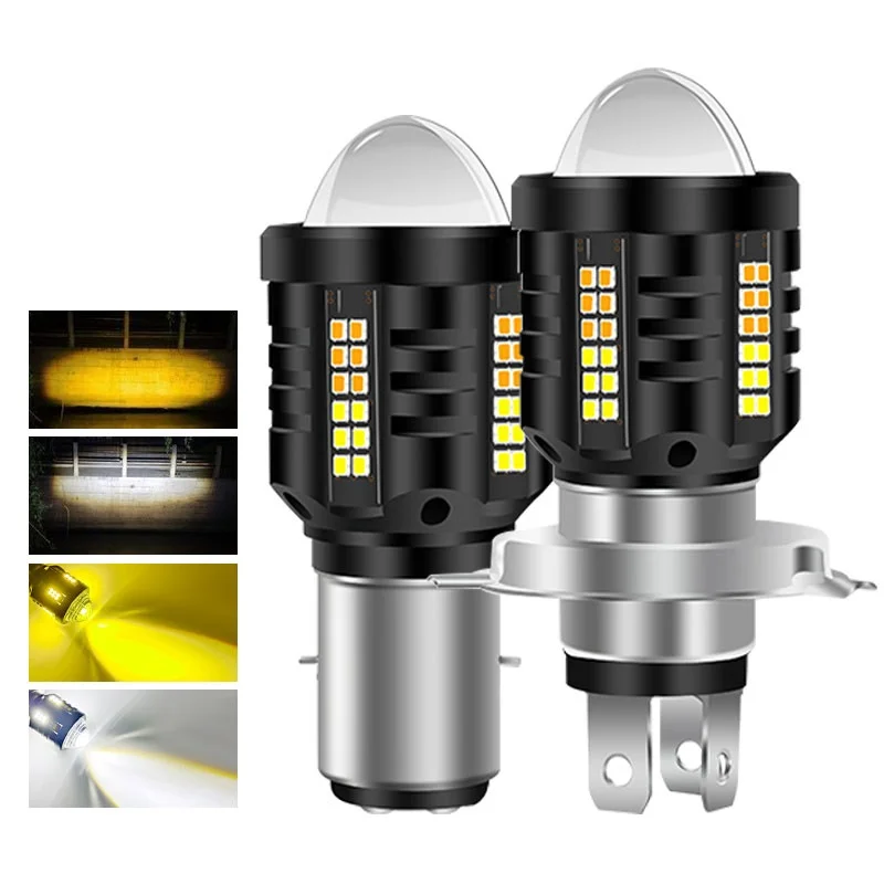 

1pcs p15d led motorcycle Headlights High low beams BA20D LED bulb p15d led light motorcycle Scooter Spotlight Signal light white