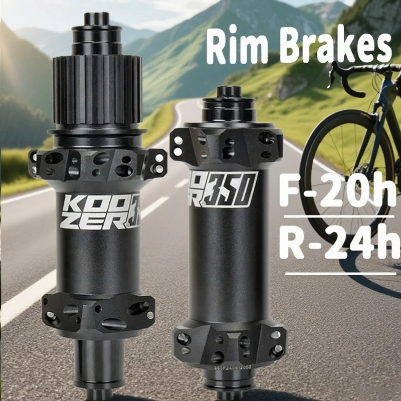 

KOOZER 350 Road Bike Hub Rim Brakes Front 20h 24h Rear Cube Pro7 Noisy XDR Bicycle Hub Ratchets Straight Pull Ratchet 40T