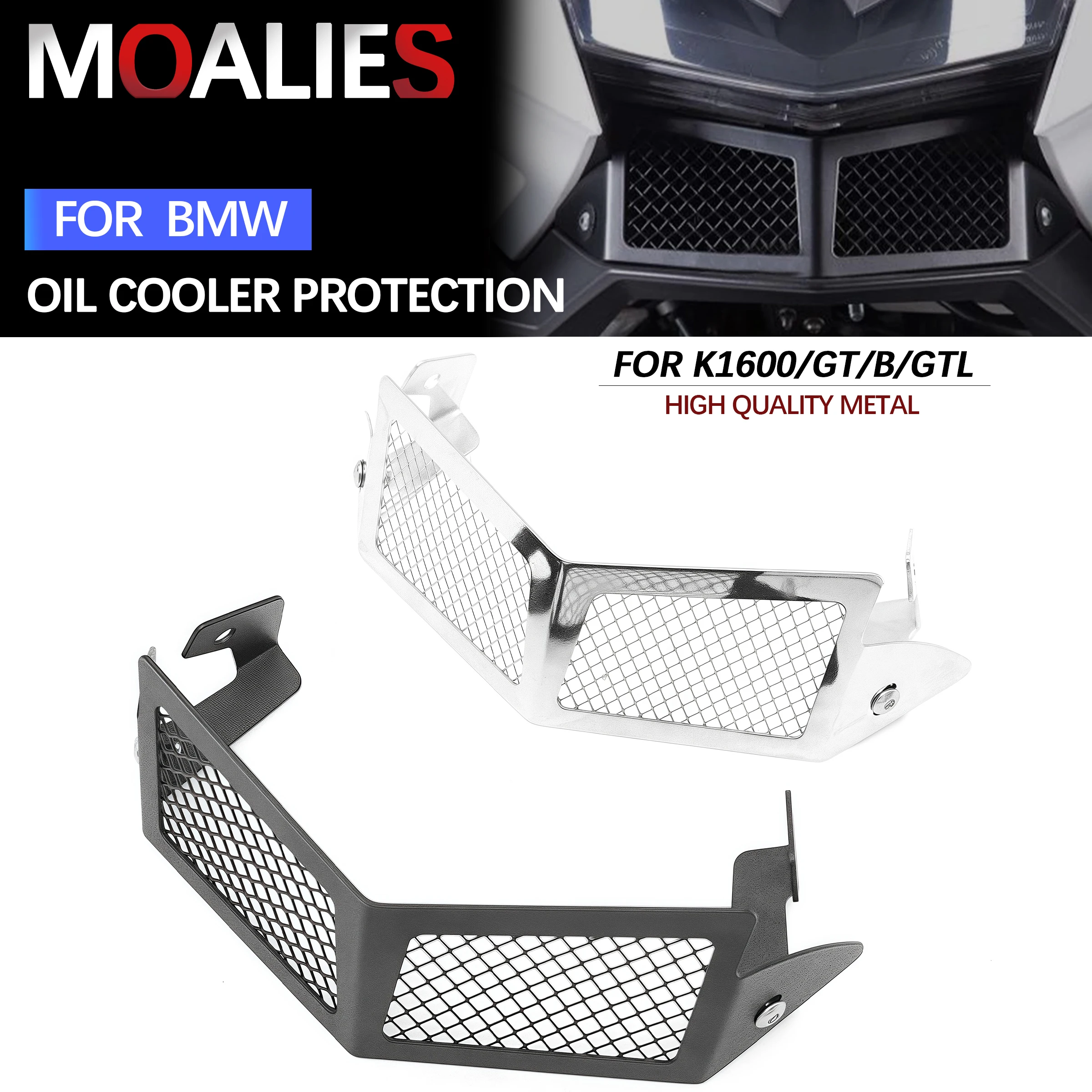 

For BMW K 1600 B/GT/GTL K1600B K1600GT K1600GTL K1600 Grand America Oil Cooler Protection Grill Guard Cover Radiator Protector