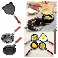 1pcs Mini Cute Breakfast Egg Frying Pot Non-Stick Omelette Pan Accessories Egg Molds Cooking Tools Maker Pancake Frying Kit Q4P9