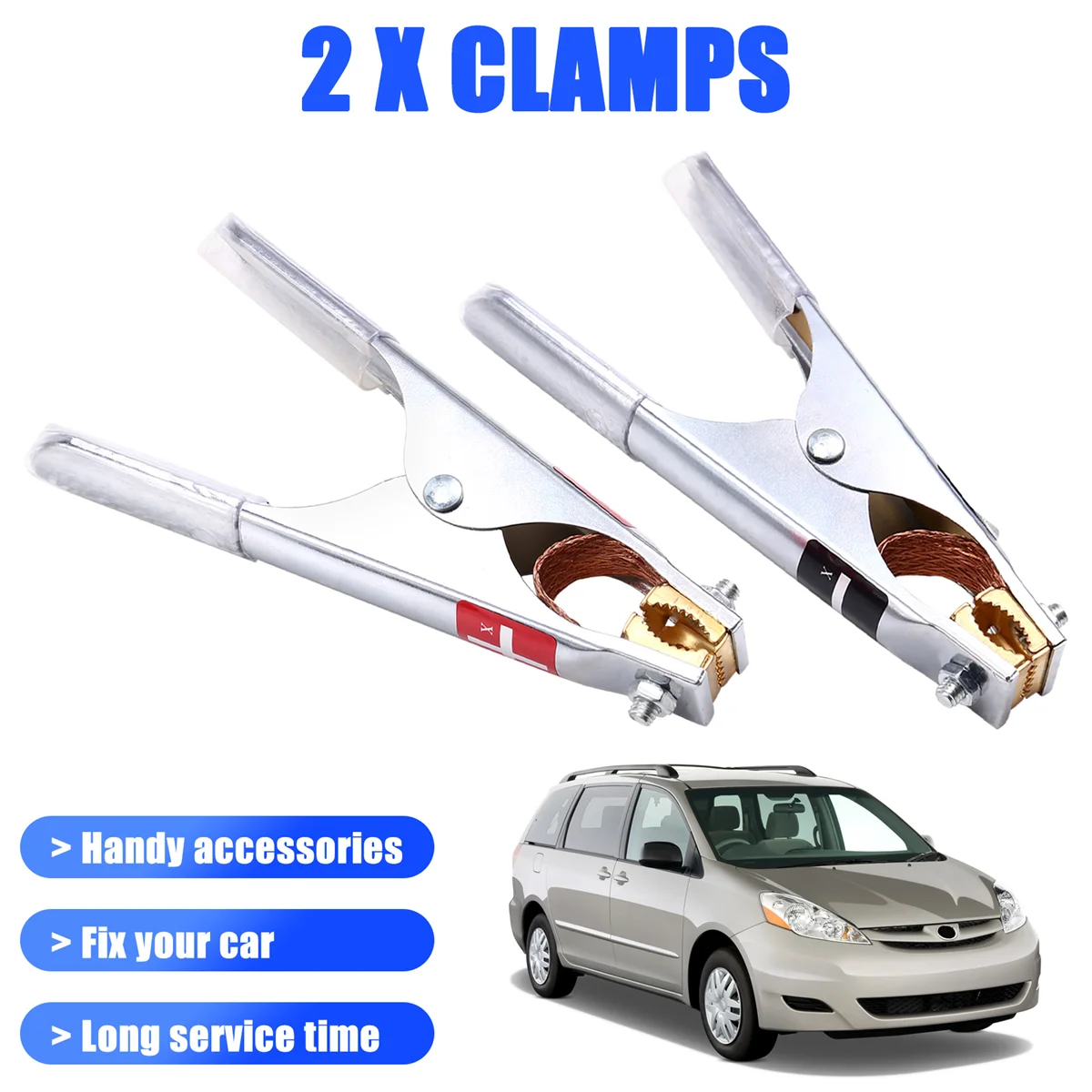 Qualità! Morsetti per clip per auto con clip da 2 pezzi per clip per auto elettriche Clip per cavo antincendio per batteria Clip a coccodrillo di alta qualità