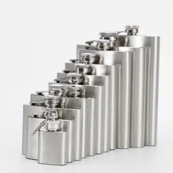 1/5/6/7/8/9/18oz Portable 304 SS Flagon Whiskey Vodka Wine Pot Hip Flask Alcohol Drinking Bottle bar party outdoor utensil