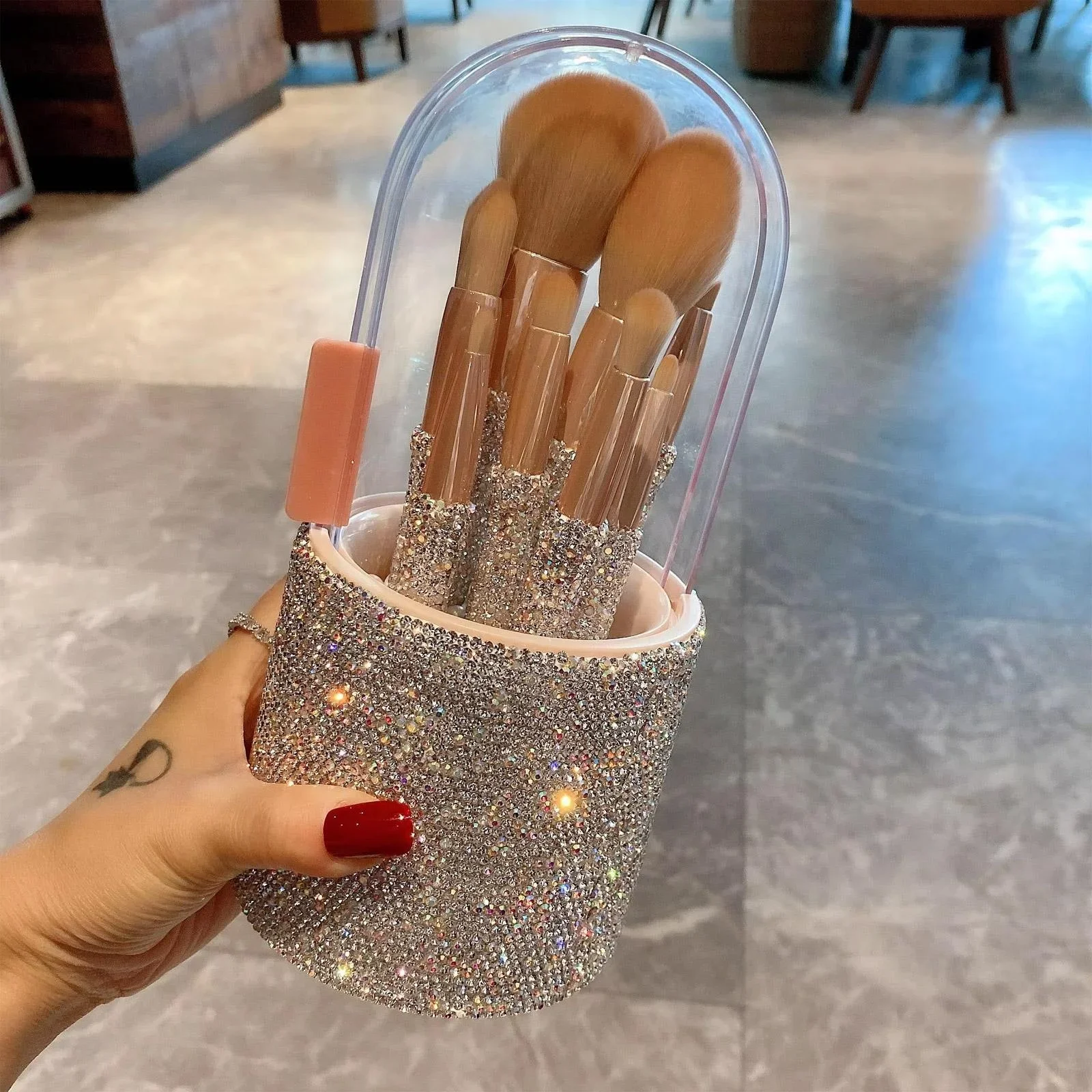 Premium 8 Piece Makeup Brush Set Synthetic Bristle Powder Concealer Eye Shadow Cosmetic Brushes Tools