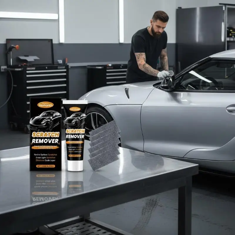 Quick Acting Car  Remover Wax Paste Repair Auto Paint Scratches Surface Polish Kit Easy Application for