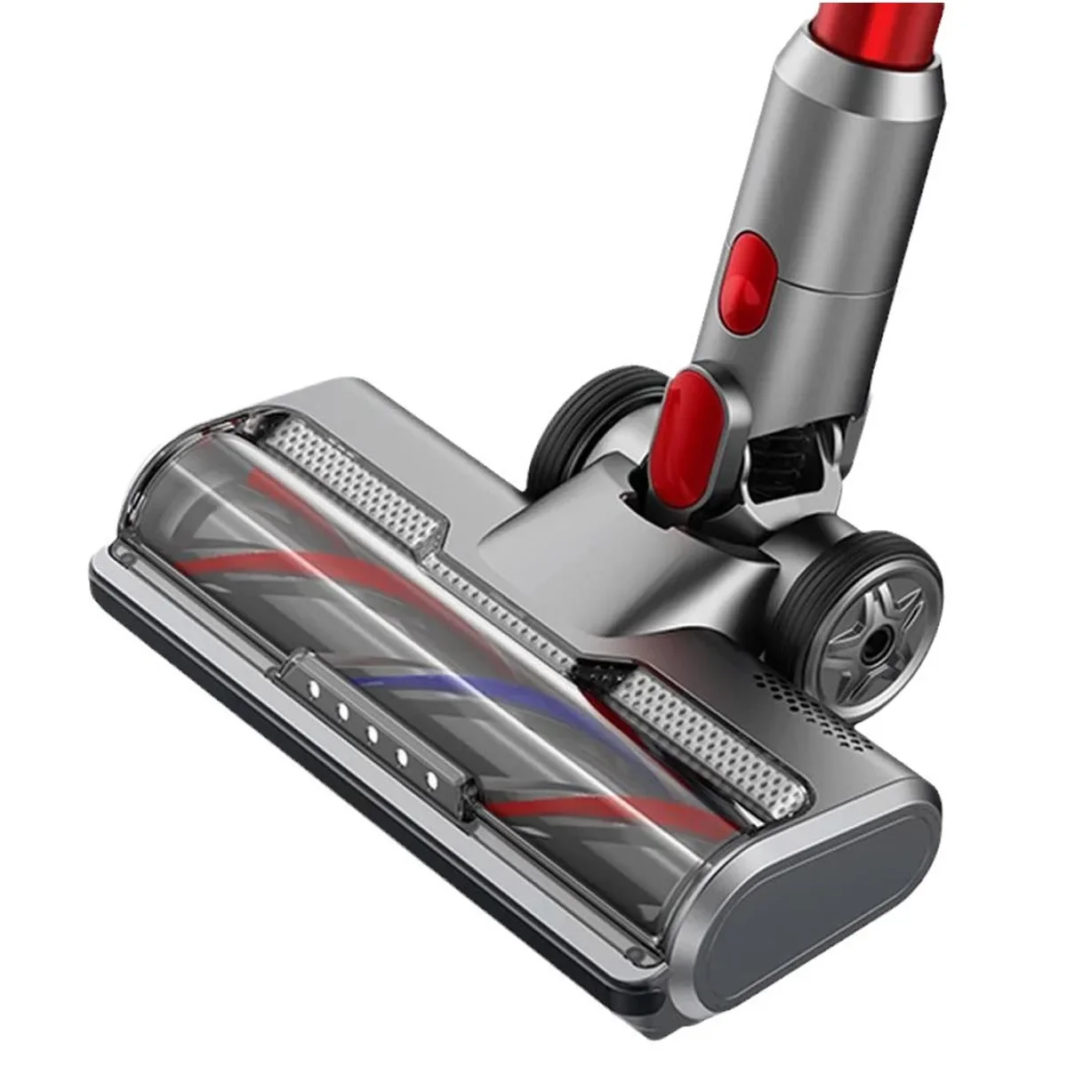 Rollenbürstenkopf passend für Dyson V7 V8 V15 V10 V11 Staubsauger mit fünf LED-Leuchten, geeignet für Teppiche, Hartholzböden