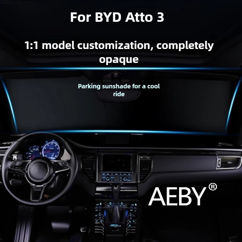 

AEBY For BYD Atto 3 Smart Driving Edition 2025 Foldable Windshield Sunshield,Heat Insulation UV Protection Car Sunshade