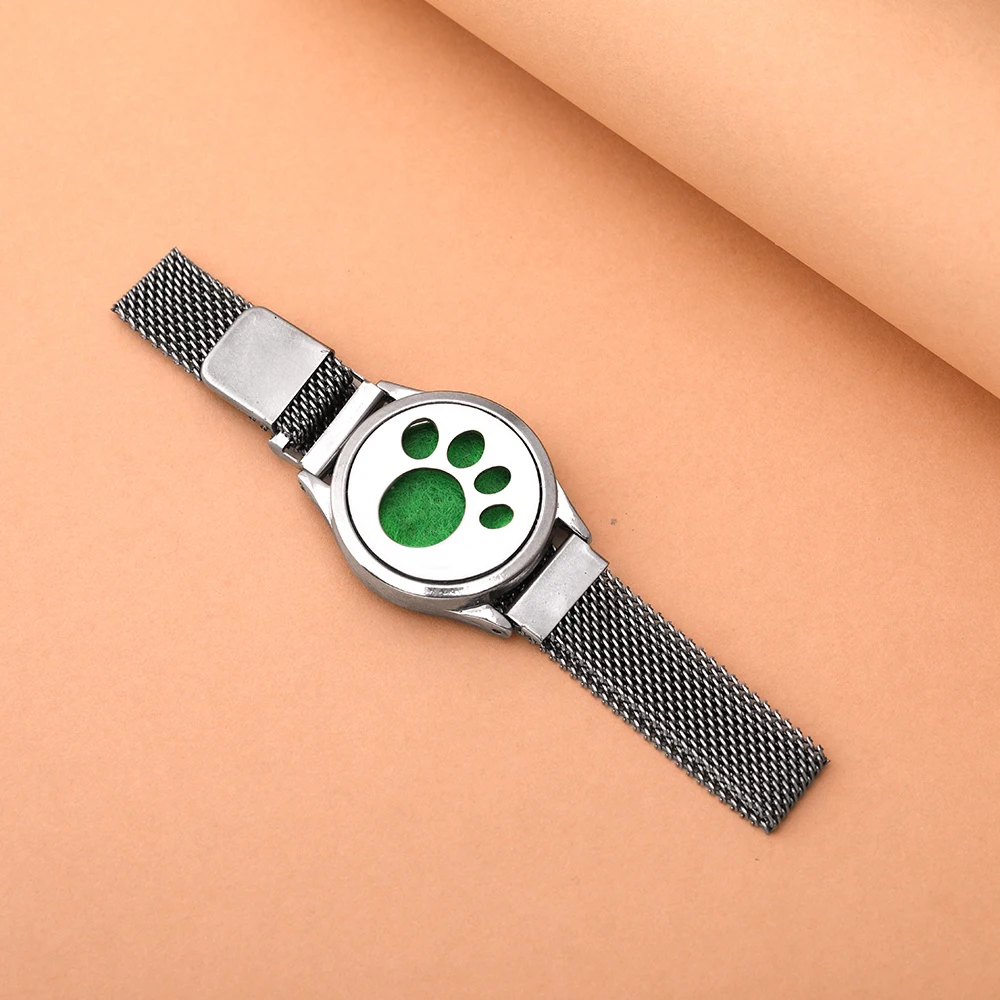 28mm High Quality Multiple Patterns Aromatherapy Bracelet Stainless Steel Essential Oil Diffuser Watch Wristband Bangles Jewelry