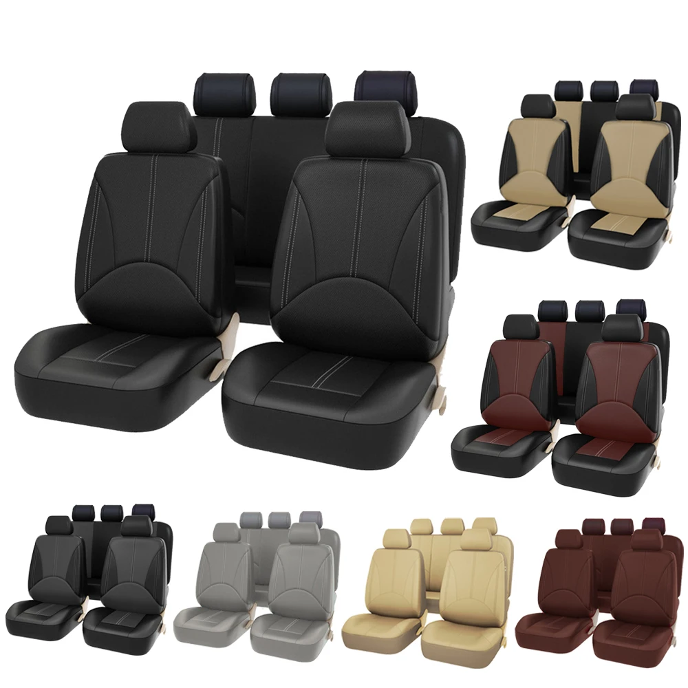 

Leather Car Seat Covers For TOYOTA Prius Previa Reiz Sienna Tundra Vios Fortuner Kluger CHR Tacoma Auto Seat Cushion Cover