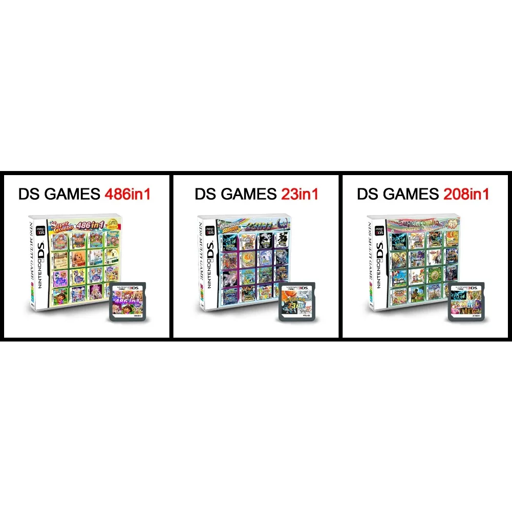 

NDS Pokémon Game Card DS 208in1 23in1 482in1 4300in1 520in1 500in1 468in1 486in1 New Version NDS US European Version with box