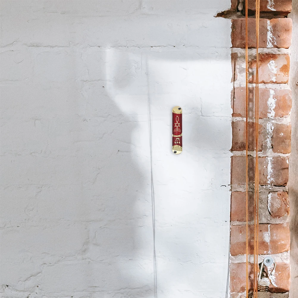 

Elegant Metal Mezuzah For Door With Kosher Scroll Unique Jewish Decor Handcrafted Home Blessing Religious Symbol Perfect Gift