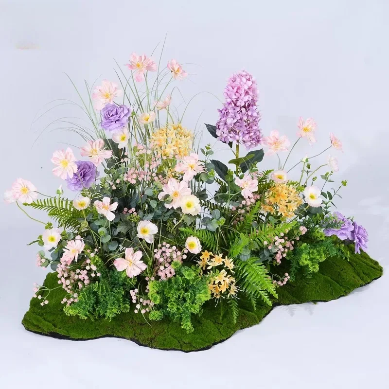 Fake flower simulation flower decoration Monet garden landscaping green plants indoor window ground plants floral decoration sce