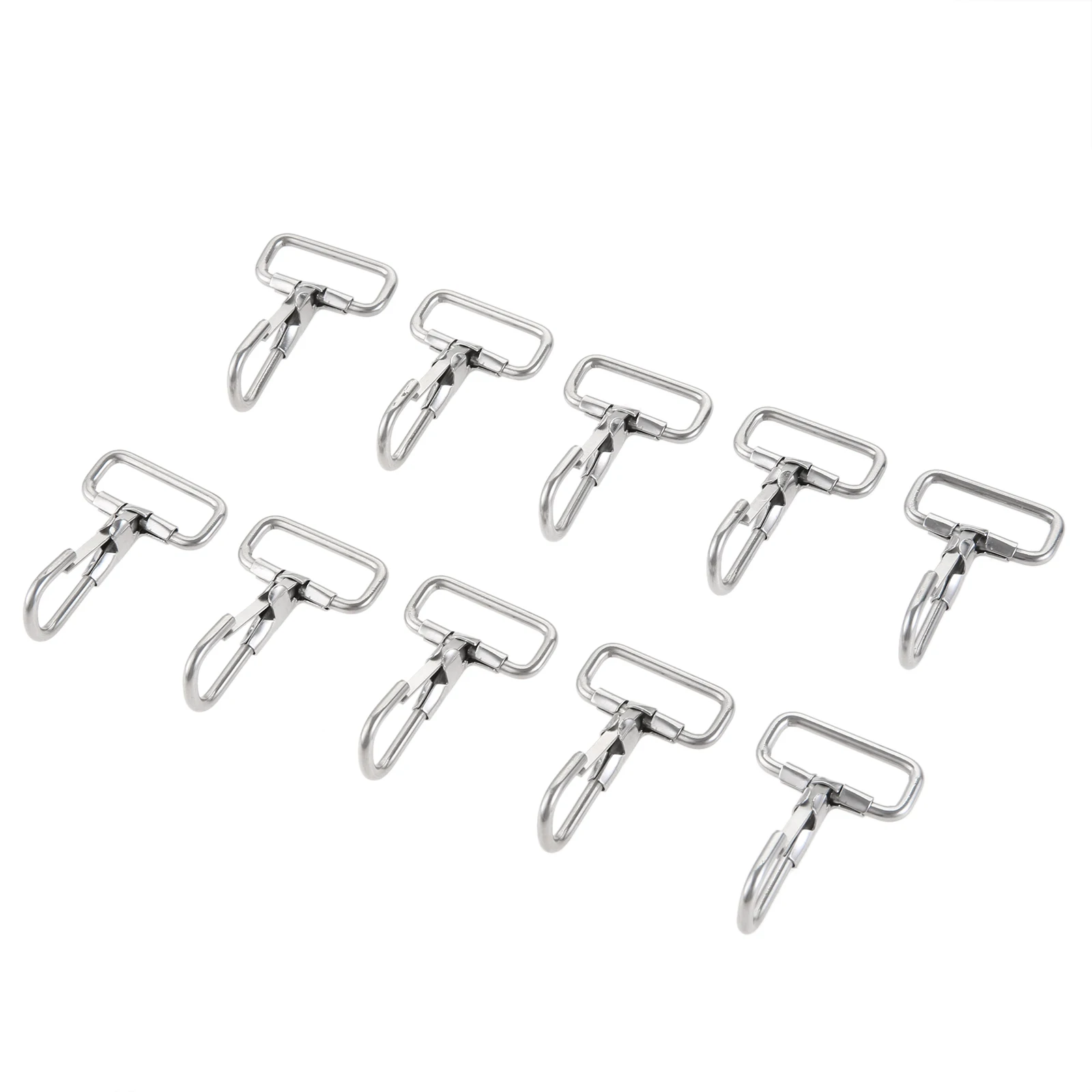 10pcs Swivel Trigger Lobster ClaspTrigger Clasps Clips Stainless Steel for Webbing Keychain Hooks Camera Backpack Leather Craft