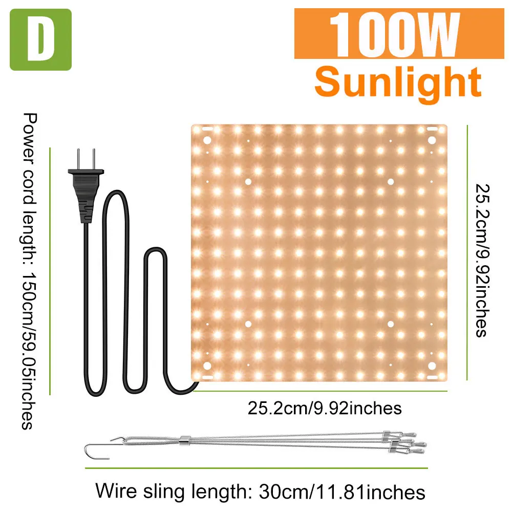 100W LED Volledige Spectrum Kweeklampen Quantum Board Teelt Lamp US/EU Plug Voor Indoor Fruit Kas Tent boompje Groenten