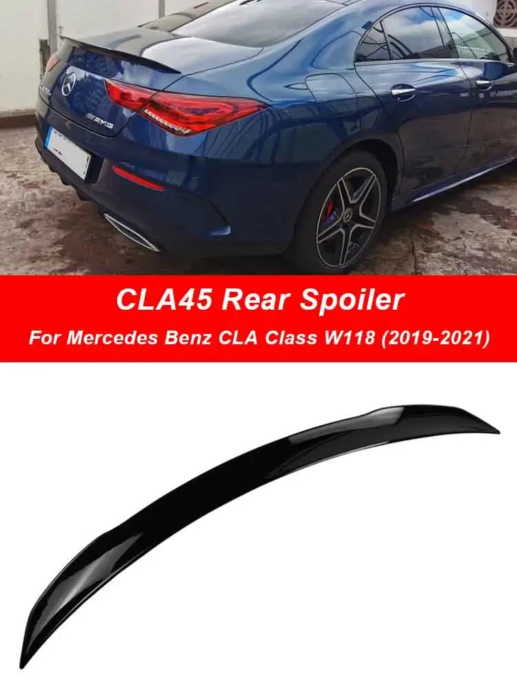 

For Mercedes Benz CLA Class W118 C118 2019-2023 CLA45 AMG Style Rear Trunk Spoiler Wing CLA200 CLA220 CLA250 Car Accessories