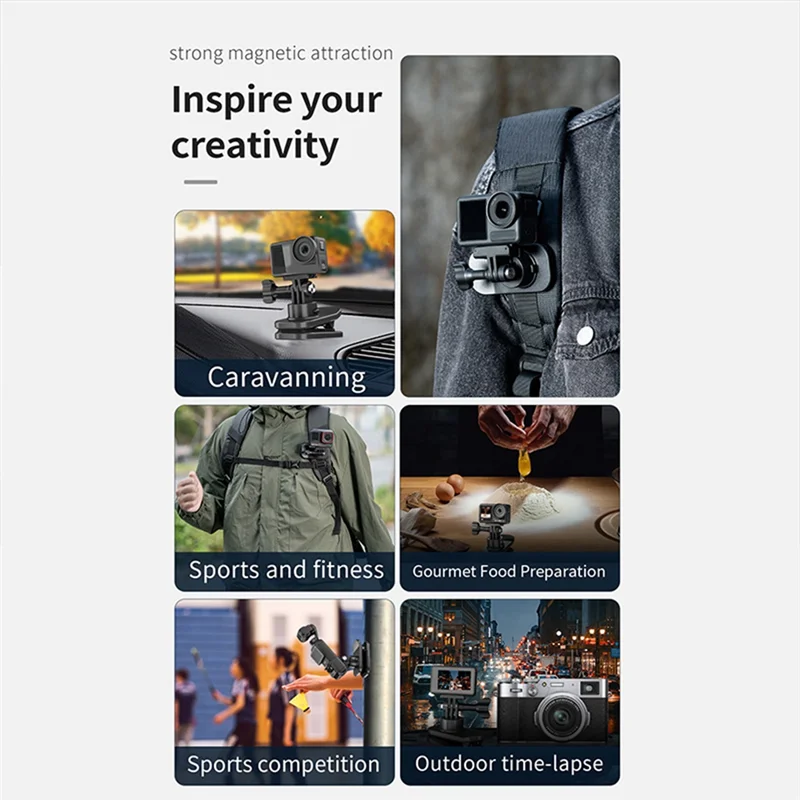 Clip de caméra STARTRC pour caméra de sport 360X4 POCKET3, caméra de poche panoramique, Clip de sac à dos magnétique