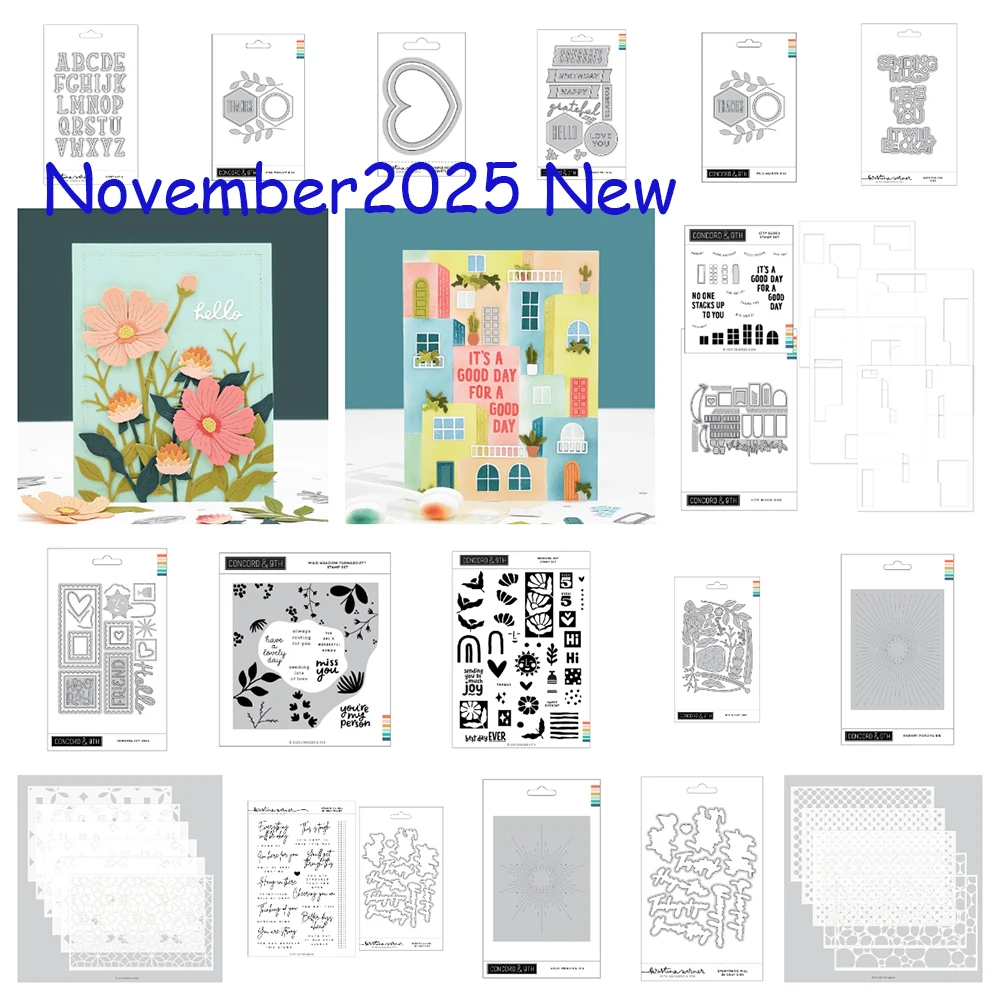 

City Block Metal Cutting Dies Stamps Stencil for DIY Scrapbooking Decoration Greeting Card Embossing Template Christmas 2025 New