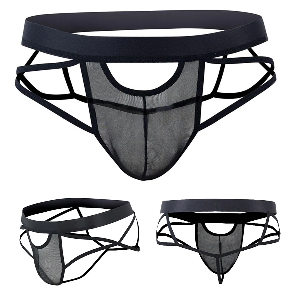 

Special Occasions Black Men Lingerie Low Waist T-back G-string G-string G-String Breathable Material New Condition