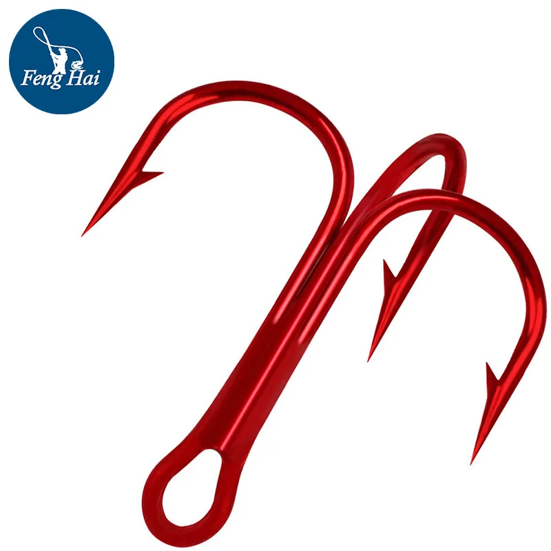 

Fish Hooks High Carbon Steel Material Three Claw Hooks Treble Anchor Hooks Red Nickel Fishing Hooks Fishing Tackle Wholesale