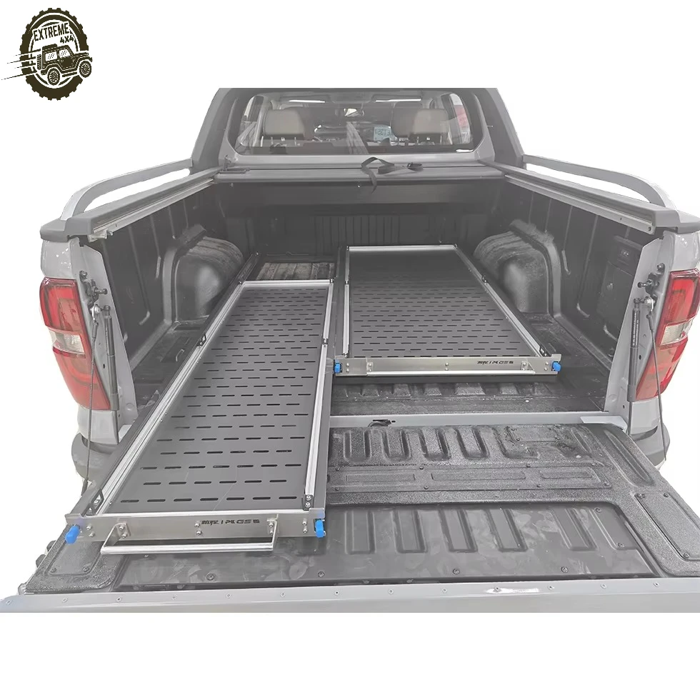 

Universal Stainless Steel 4X4 Pickup Truck Bed Slide Tray Anti-rusted Durable Cargo Drawer Bed